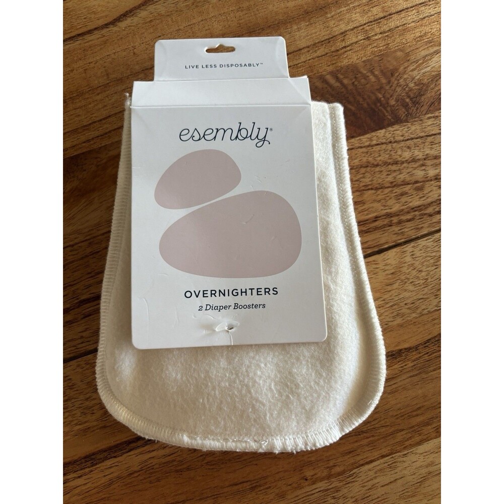 Esembly Overnighters Organic Cotton Cloth Diaper Booster Inserts Stay-Dry Fleece